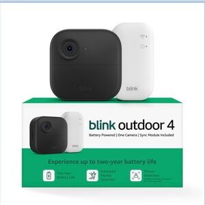 Blink Outdoor 4 (newest model)wireless smart security camera w/ SYNC module incl